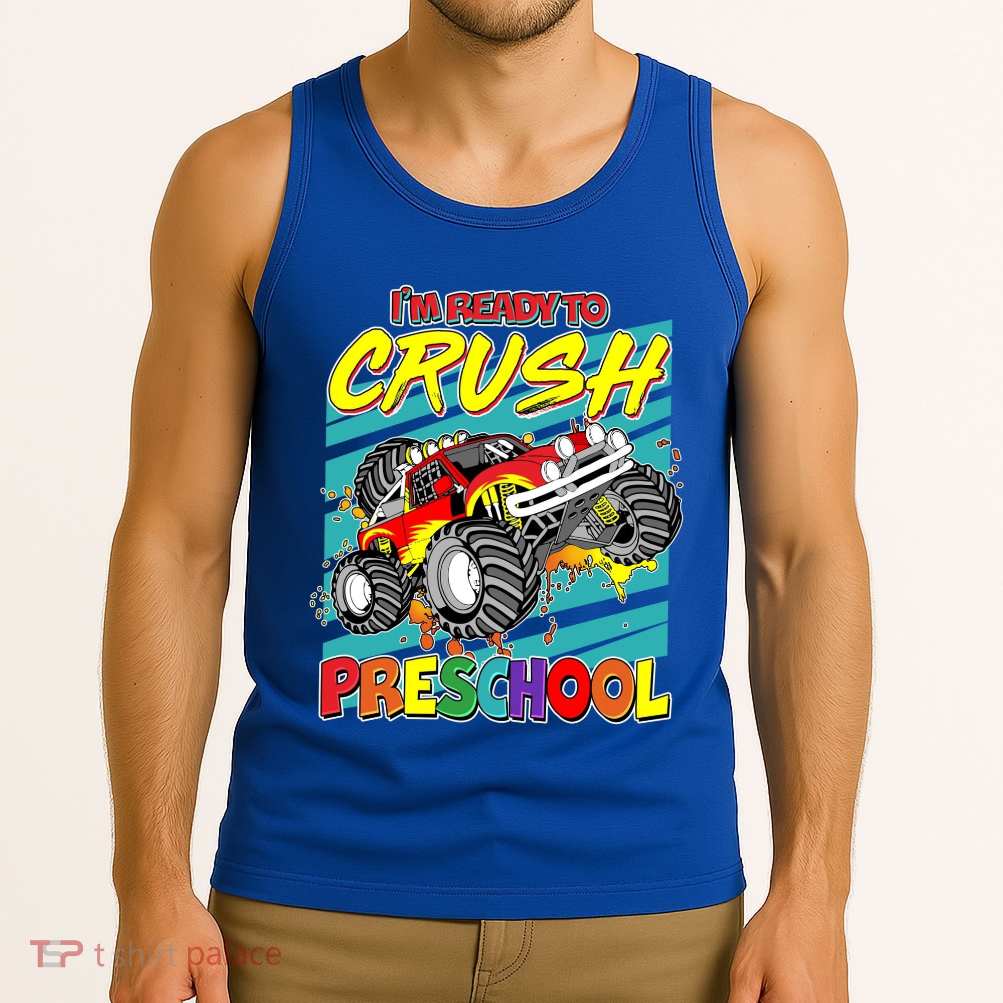 I'm Ready To Crush Preschool Monster Truck Madness Tank Top