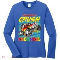I'm Ready To Crush Preschool Monster Truck Madness Women's Long Sleeve Shirt thumb 0