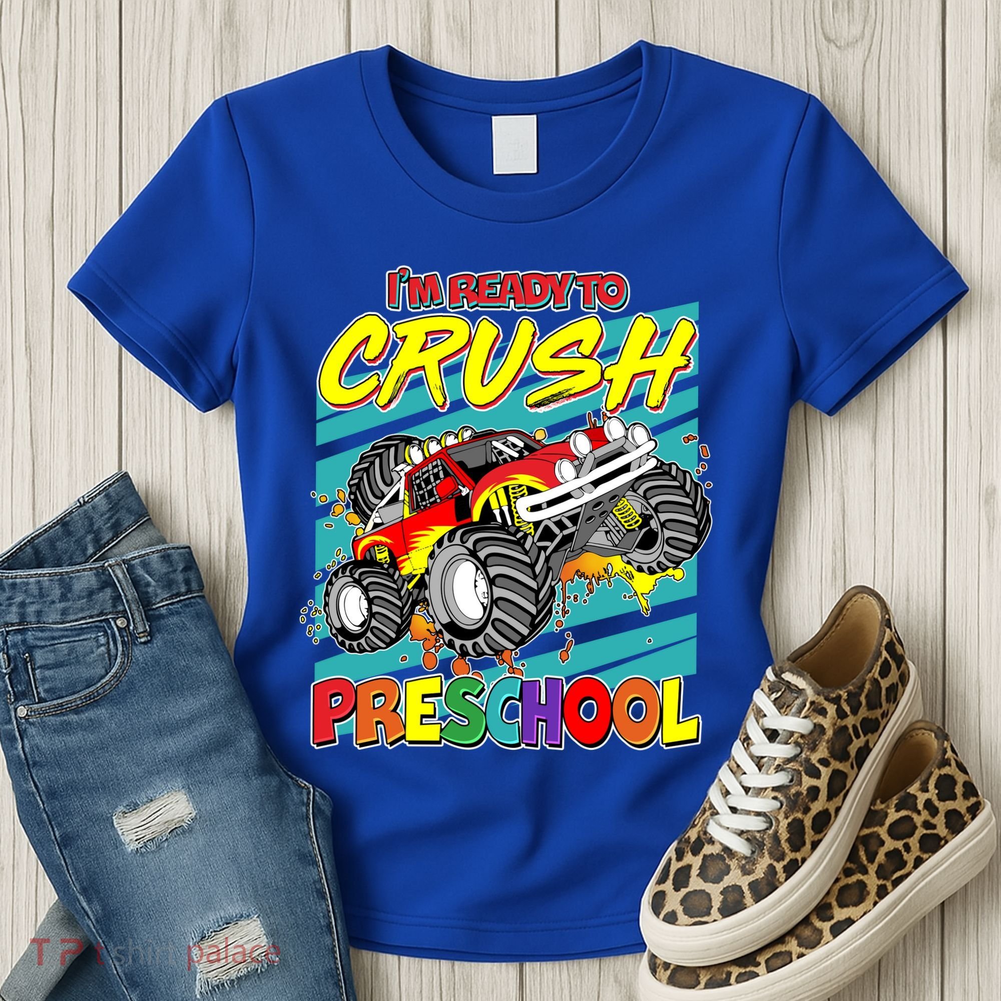 I'm Ready To Crush Preschool Monster Truck Madness Women's T-Shirt
