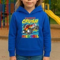 I'm Ready To Crush Preschool Monster Truck Madness Kids Hoodie thumb 3