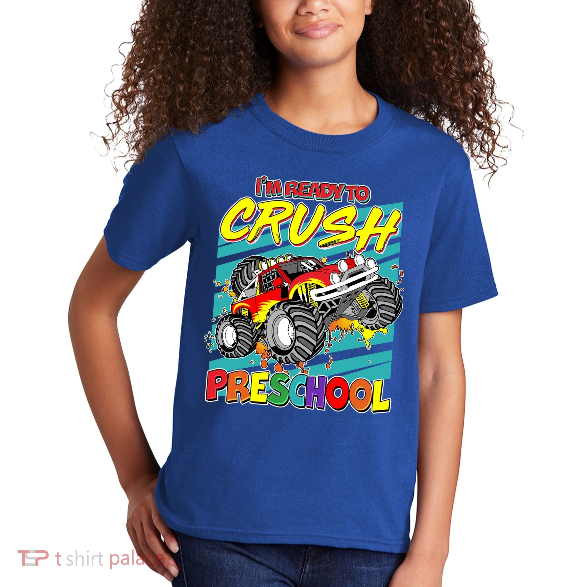 I'm Ready To Crush Preschool Monster Truck Madness Kids T-Shirt