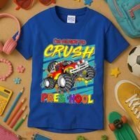 I'm Ready To Crush Preschool Monster Truck Madness Kids T-Shirt thumb 3