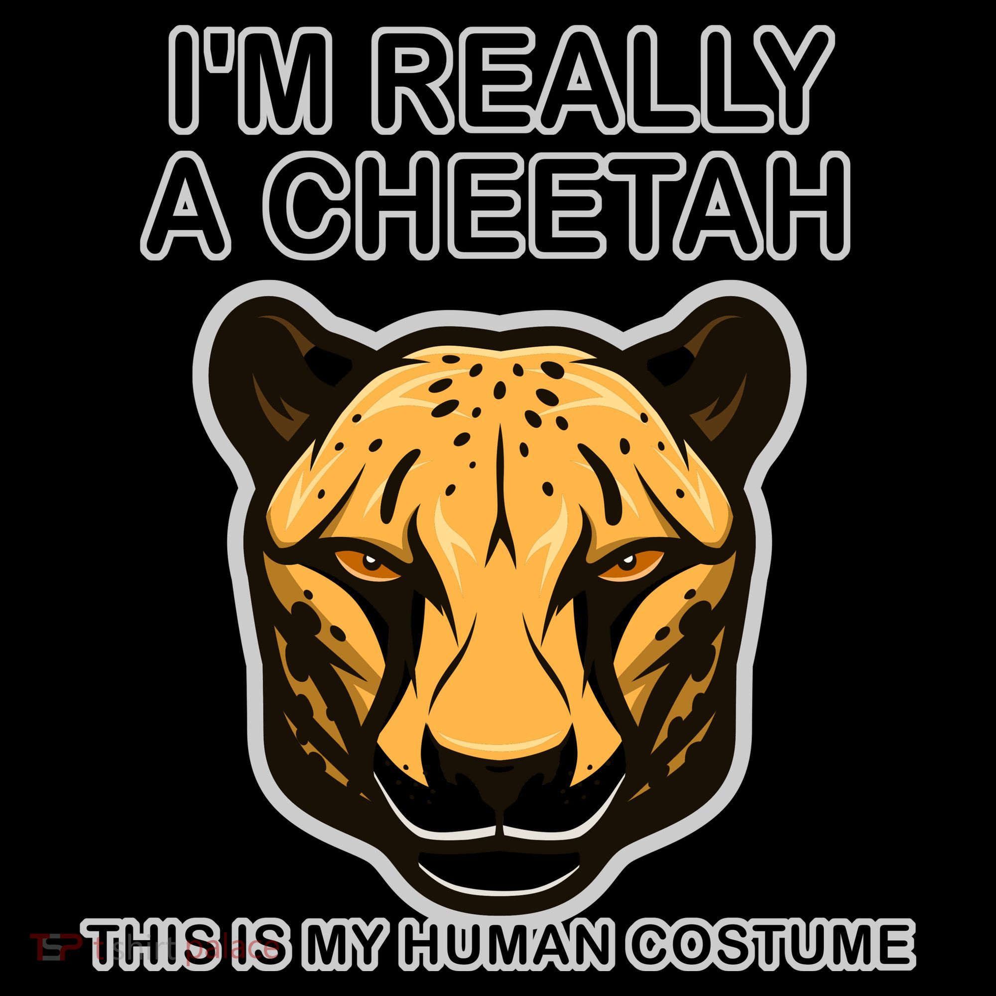 I'm Really A Cheetah Human Costume USA-Made Doggie Bandana