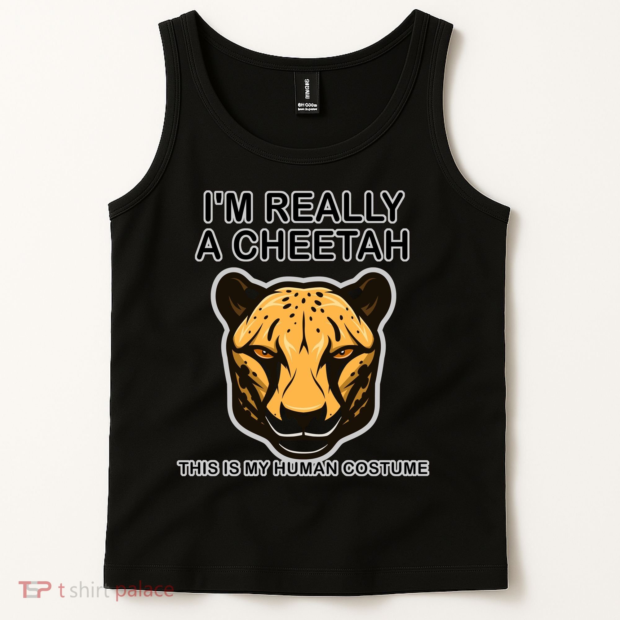 I'm Really A Cheetah Human Costume Tank Top