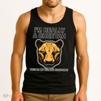 I'm Really A Cheetah Human Costume Tank Top thumb 3