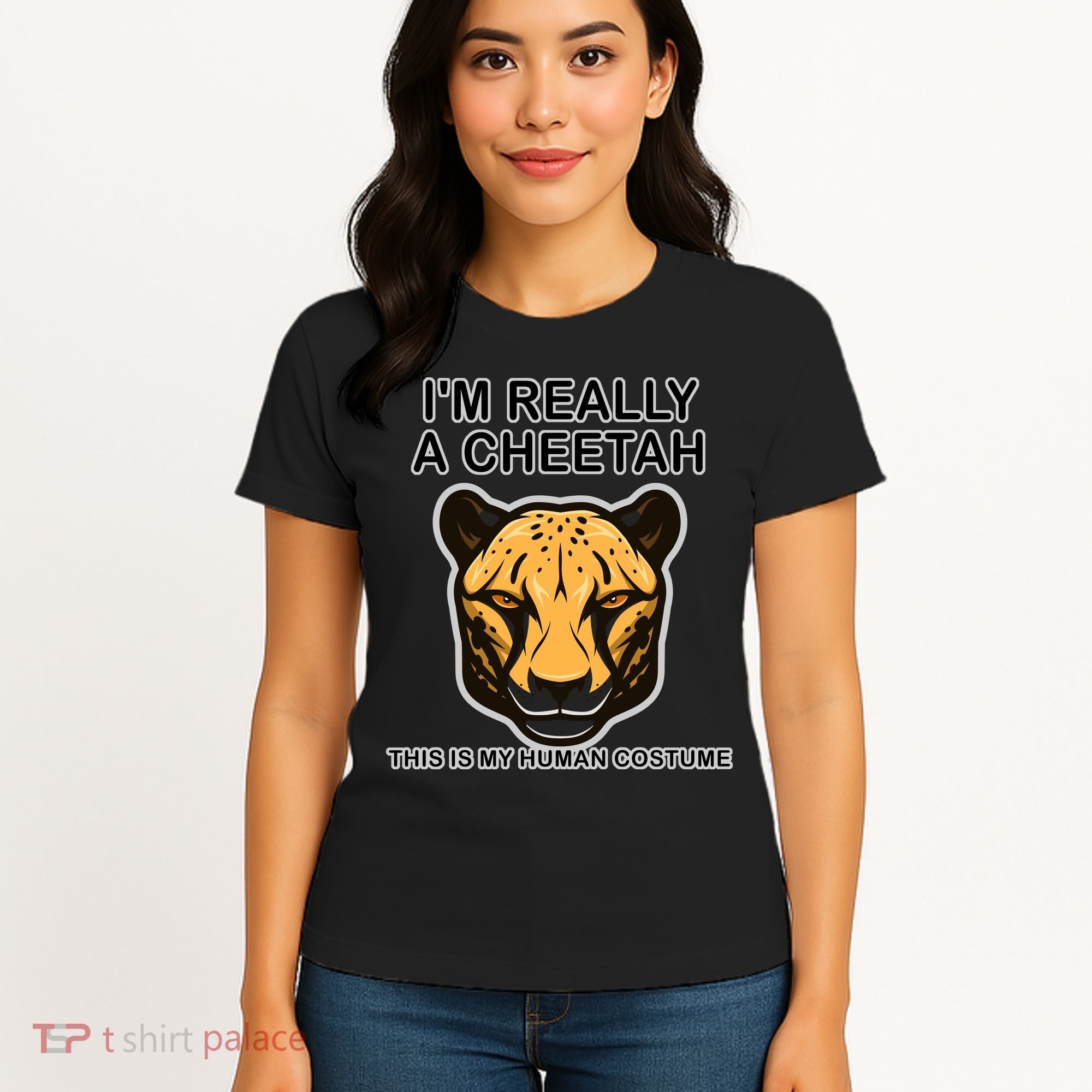 I'm Really A Cheetah Human Costume Women's T-Shirt