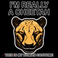 I'm Really A Cheetah Human Costume Women's T-Shirt thumb 6