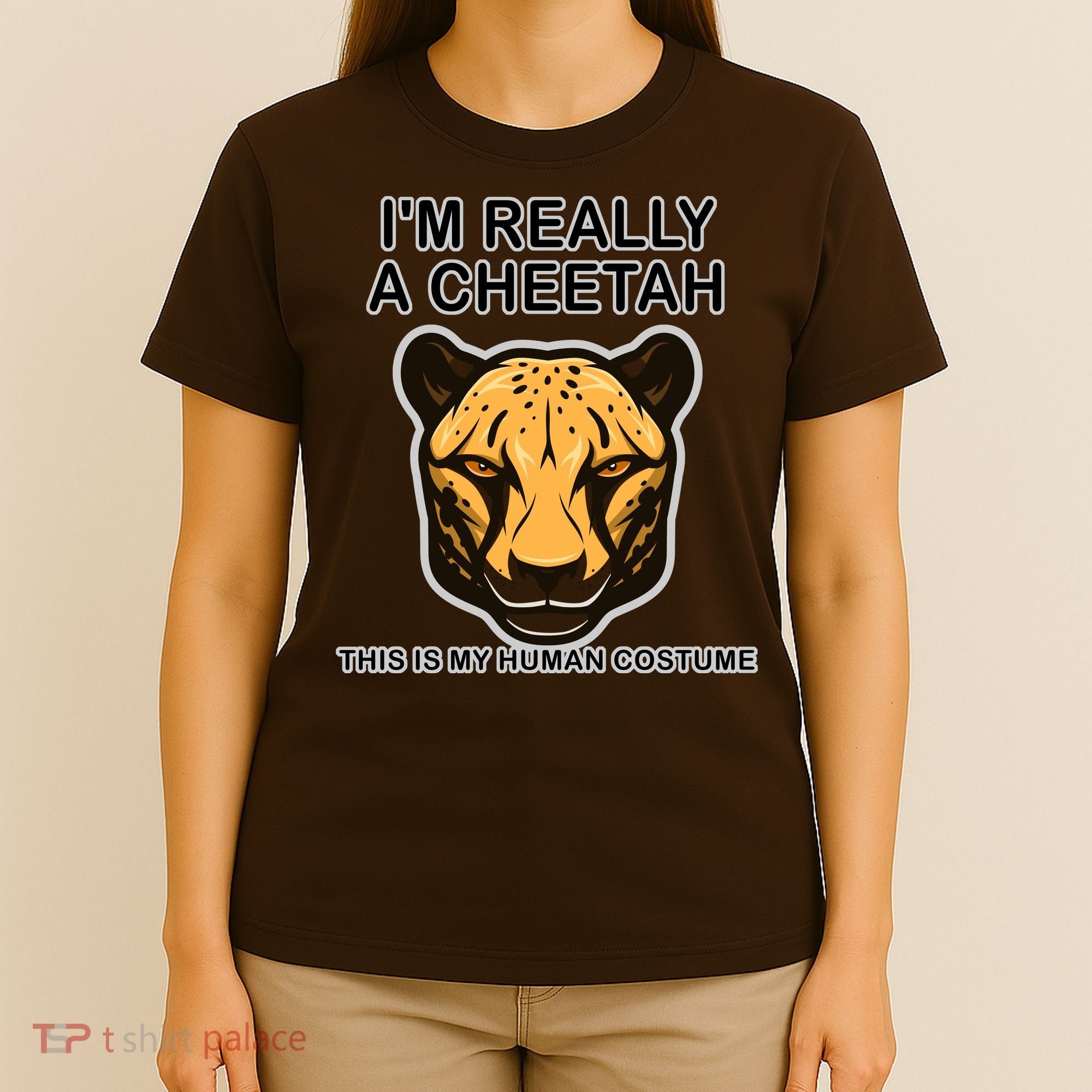 I'm Really A Cheetah Human Costume T-Shirt