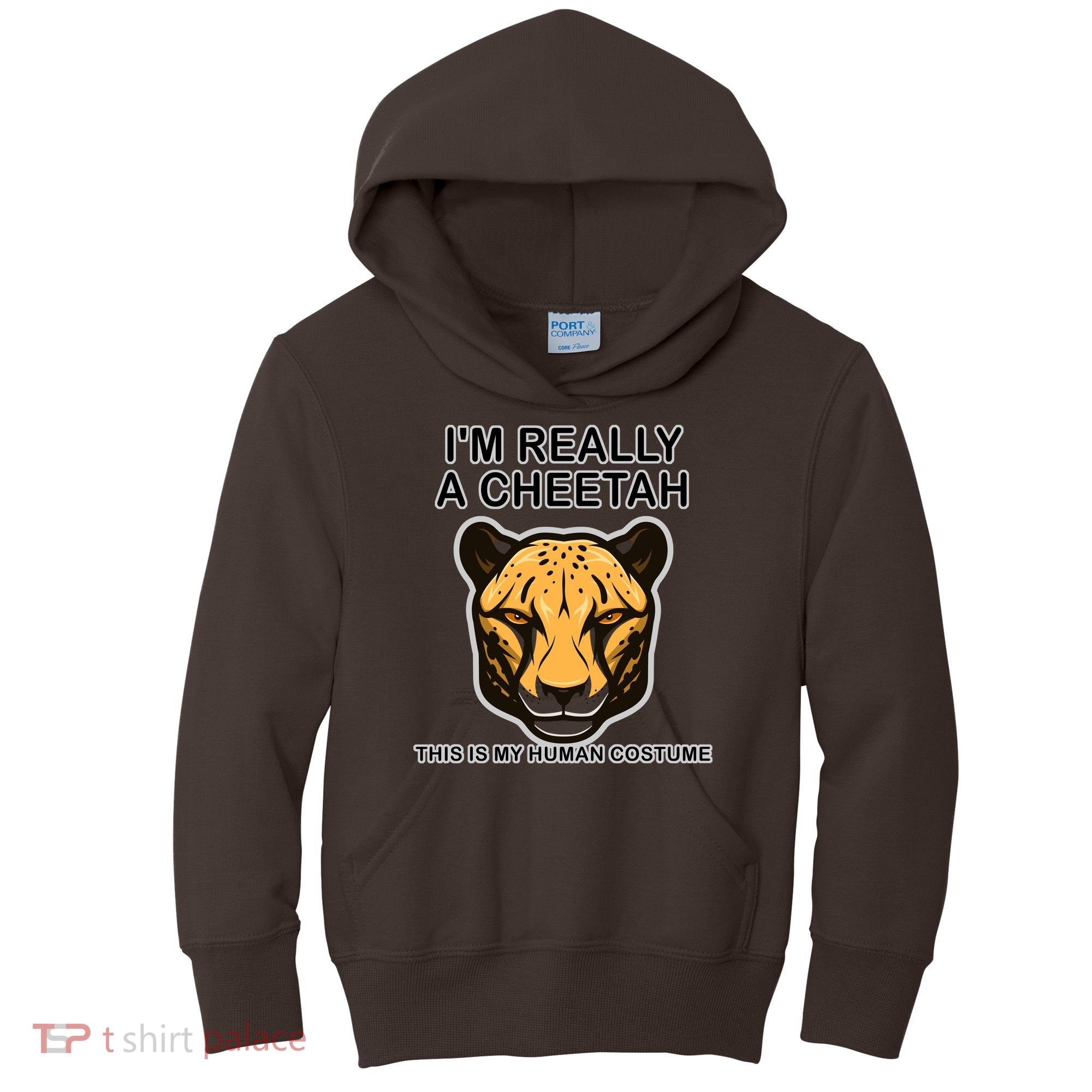 I'm Really A Cheetah Human Costume Kids Hoodie