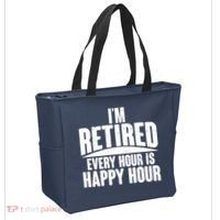 I'm Retired Every Hour is Happy Hour Tote Bag thumb 2