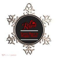 I'm Retired Every Hour Is Happy Hour Funny Ornament thumb 0