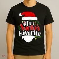 I'm Santa's Favorite Christmas T-Shirt thumb 3