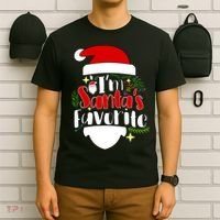 I'm Santa's Favorite Christmas T-Shirt thumb 6