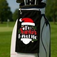 I'm Santa's Favorite Christmas Golf Towel thumb 2