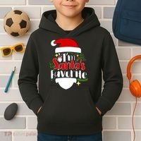 I'm Santa's Favorite Christmas Kids Hoodie thumb 2