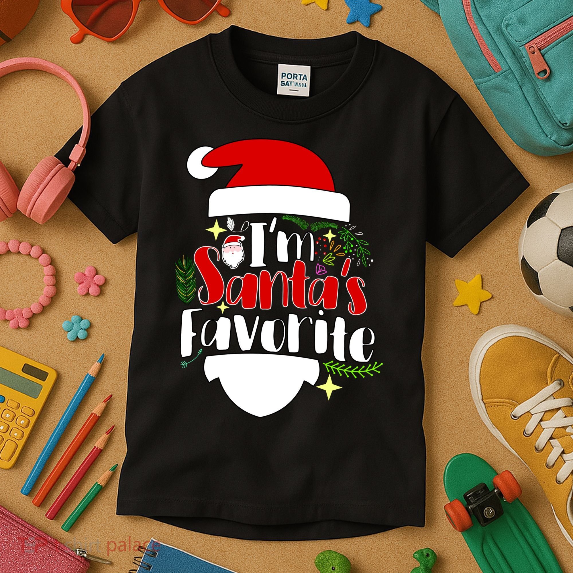 I'm Santa's Favorite Christmas Kids T-Shirt