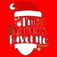 I'm Santa's Favorite Christmas Santa Hat thumb 1