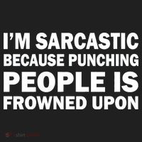 I'm Sarcastic Because Punching People Is Frowned Upon Golf Towel thumb 3
