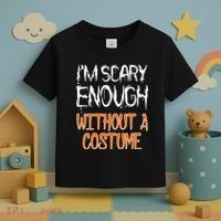 I'm Scary Enough With Out a Costume Halloween Toddler T-Shirt thumb 3