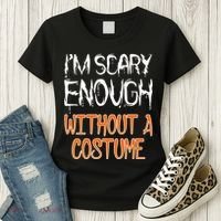 I'm Scary Enough With Out a Costume Halloween Women's T-Shirt thumb 3