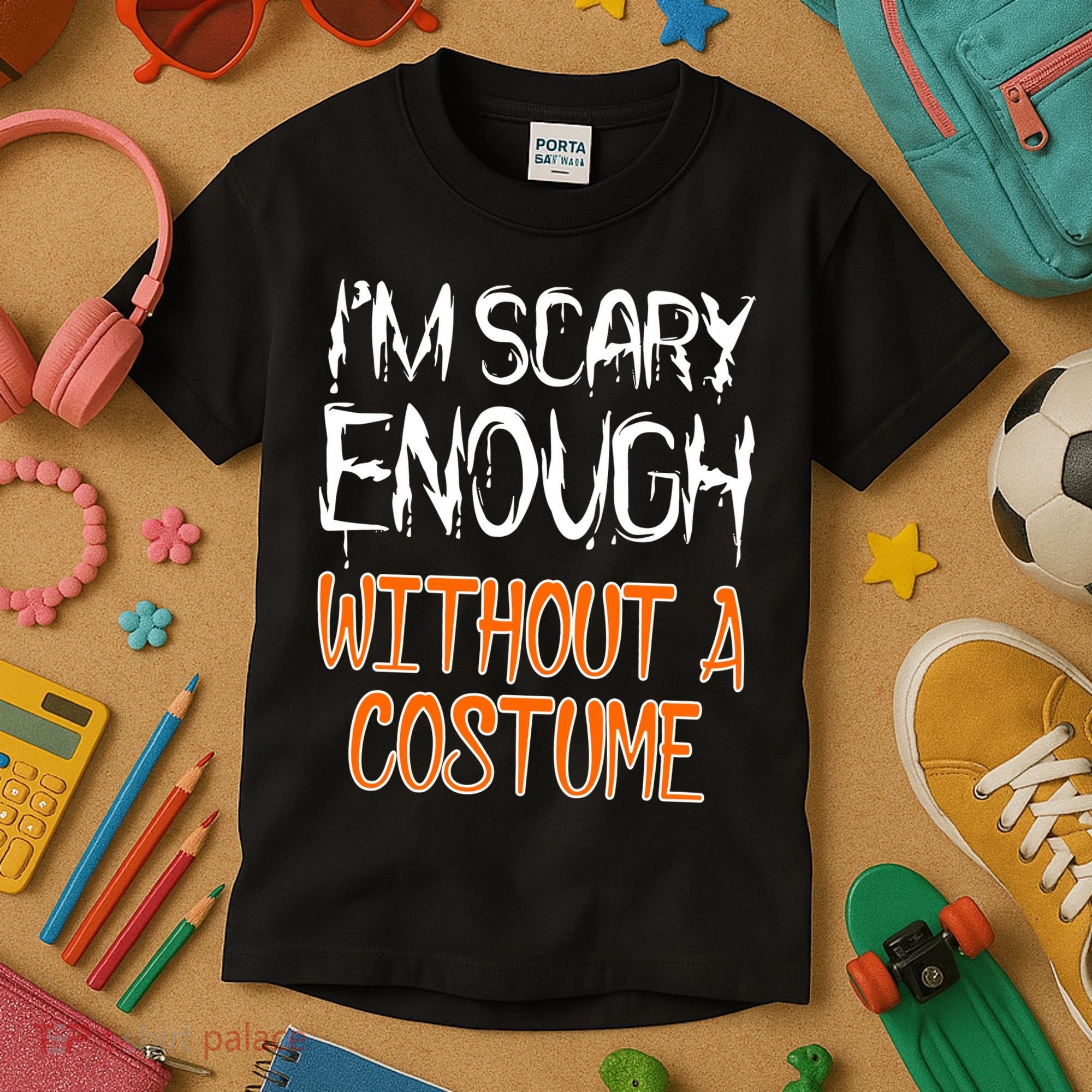 I'm Scary Enough With Out a Costume Halloween Kids T-Shirt