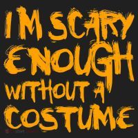I'm Scary Enough Without A Costume Golf Towel thumb 3