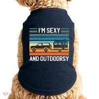 I'm Sexy And Outdoorsy Retro Road Trip Camper Doggie Tank thumb 0