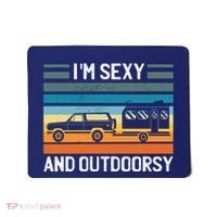 I'm Sexy And Outdoorsy Retro Road Trip Camper Mousepad thumb 0