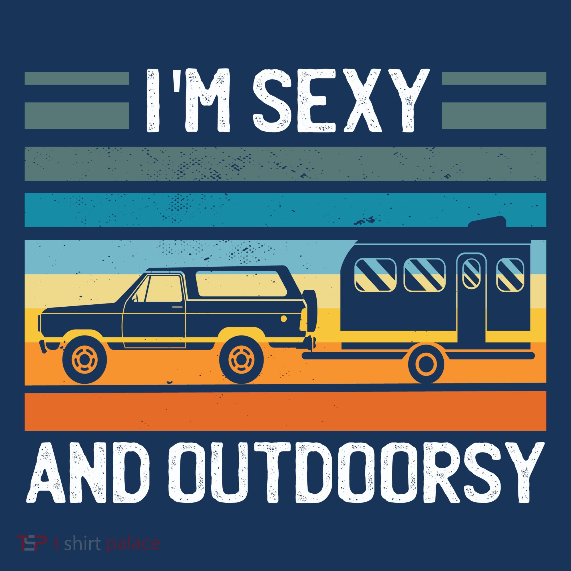 I'm Sexy And Outdoorsy Retro Road Trip Camper Women's Tank Top