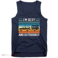 I'm Sexy And Outdoorsy Retro Road Trip Camper Tank Top thumb 0