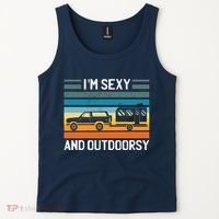 I'm Sexy And Outdoorsy Retro Road Trip Camper Tank Top thumb 2