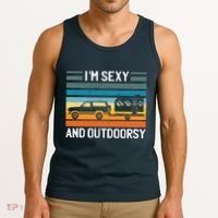 I'm Sexy And Outdoorsy Retro Road Trip Camper Tank Top thumb 3