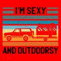 I'm Sexy And Outdoorsy Retro Road Trip Camper Santa Hat thumb 1
