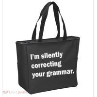 I'm Silently Correcting Your Grammar Tote Bag thumb 2