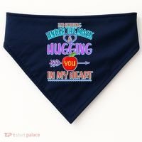 I'm Smiling Under The Mask & Hugging You In My Heart USA-Made Doggie Bandana thumb 0