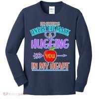 I'm Smiling Under The Mask & Hugging You In My Heart Kids Long Sleeve Shirt thumb 0