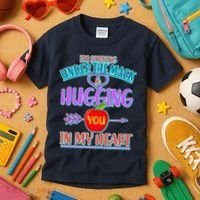 I'm Smiling Under The Mask & Hugging You In My Heart Kids T-Shirt thumb 3