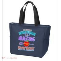 I'm Smiling Under The Mask & Hugging You In My Heart Tote Bag thumb 3