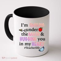 I'm Smiling Under The Mask Hugging You In My Heart Coffee Mug thumb 0