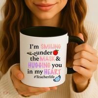 I'm Smiling Under The Mask Hugging You In My Heart Coffee Mug thumb 3