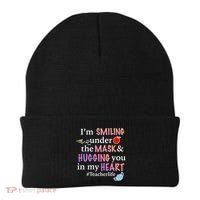 I'm Smiling Under The Mask Hugging You In My Heart Beanie thumb 0