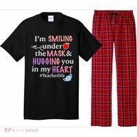I'm Smiling Under The Mask Hugging You In My Heart Pajama Set thumb 0