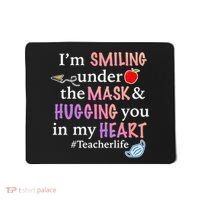 I'm Smiling Under The Mask Hugging You In My Heart Mousepad thumb 0