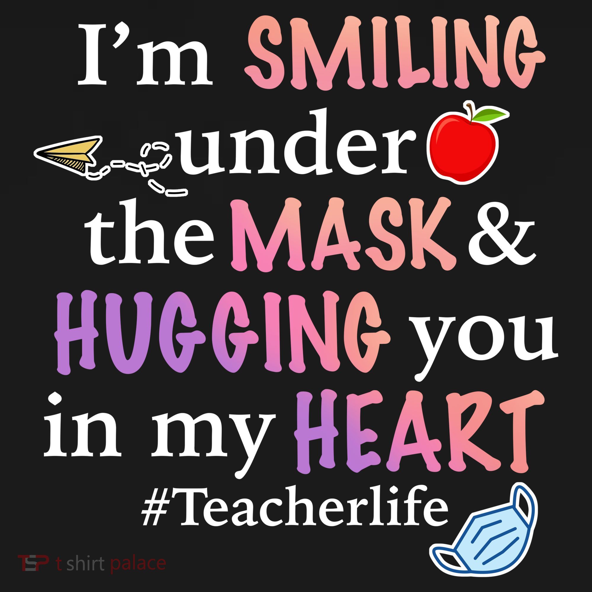 I'm Smiling Under The Mask Hugging You In My Heart Ornament