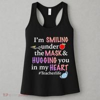 I'm Smiling Under The Mask Hugging You In My Heart Women's Tank Top thumb 3