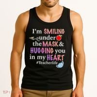 I'm Smiling Under The Mask Hugging You In My Heart Tank Top thumb 3