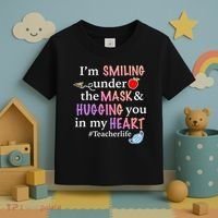 I'm Smiling Under The Mask Hugging You In My Heart Toddler T-Shirt thumb 3