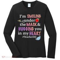I'm Smiling Under The Mask Hugging You In My Heart Women's Long Sleeve Shirt thumb 0
