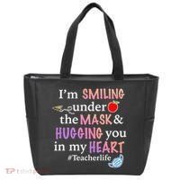 I'm Smiling Under The Mask Hugging You In My Heart Tote Bag thumb 0
