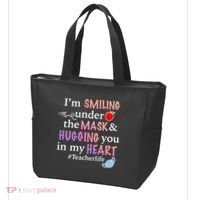 I'm Smiling Under The Mask Hugging You In My Heart Tote Bag thumb 3